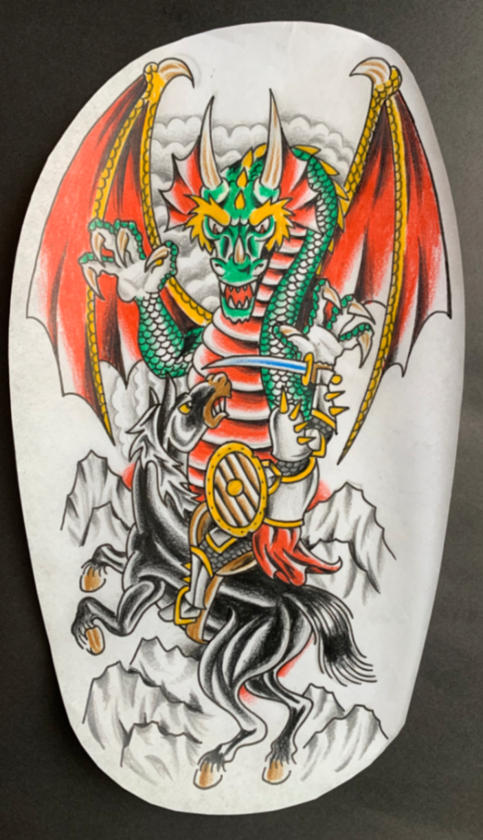 Dragon contra caballero 