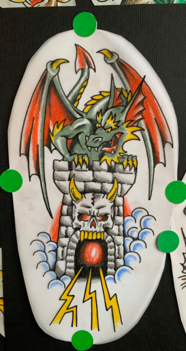 Dragón guardián del castillo calavera  