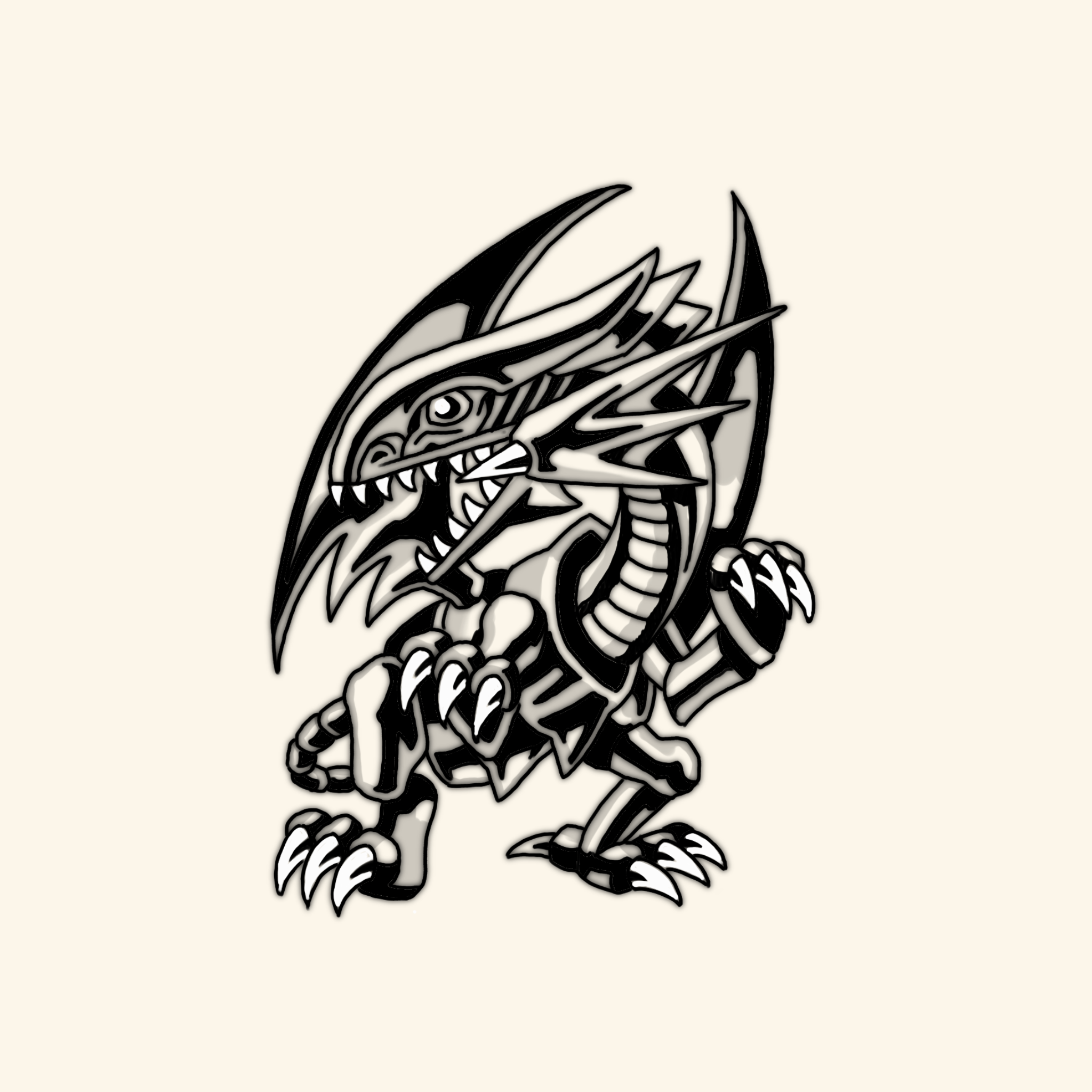 Dragón Blanco De Ojos Azules - Imagen 1