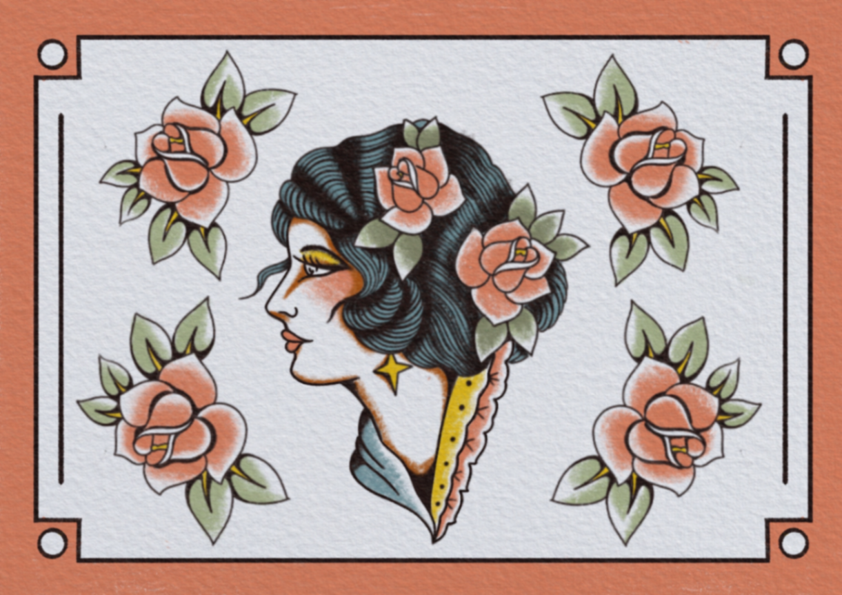 Mujer flores - Imagen 1